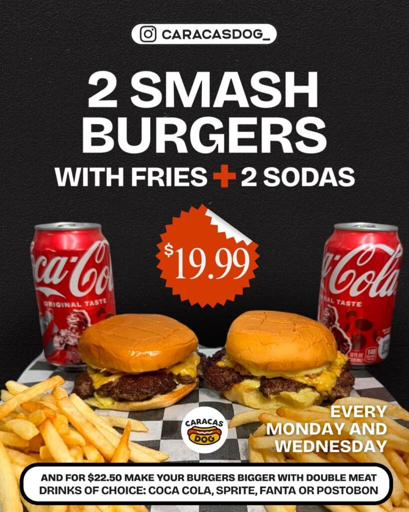 Promo 2 Hamburguesas y 1 Bebida