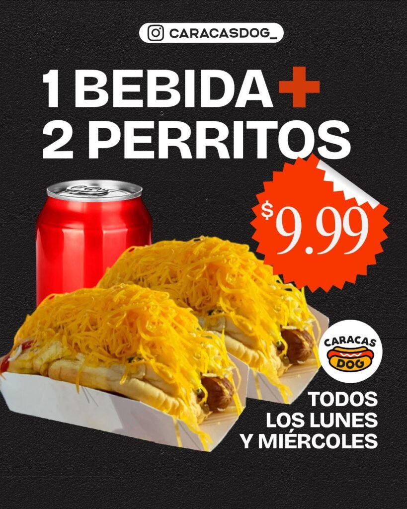 Promo 2 perros y una bebida